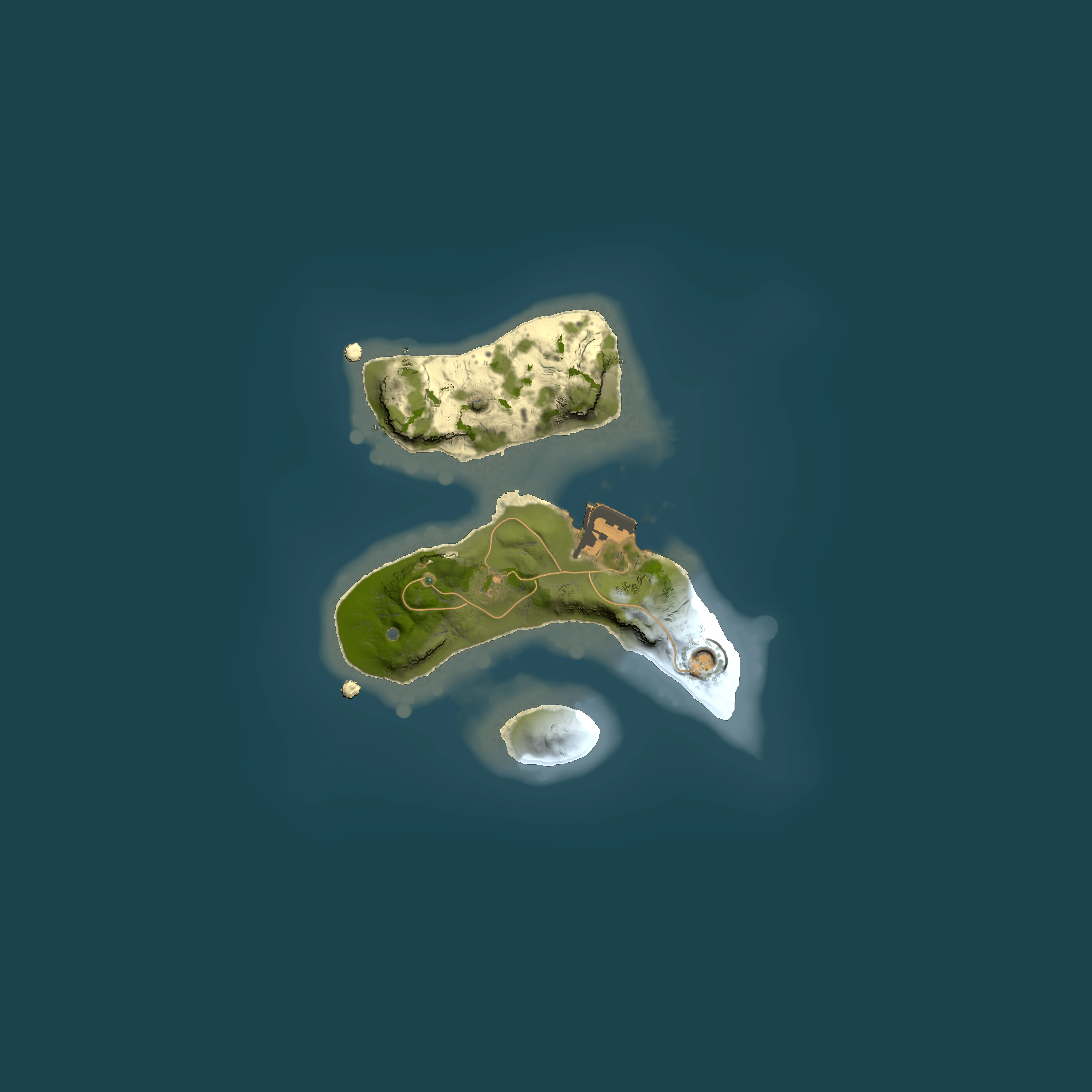 Full top-down render of Rust map seed 175474770, 1500x1500m