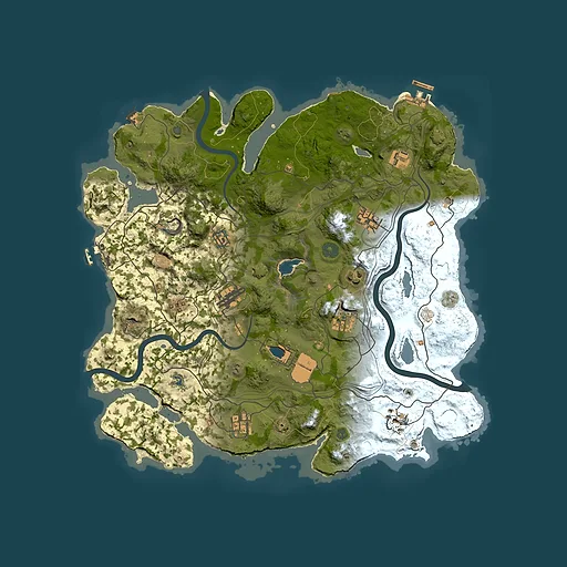 Rust map seed 1073460517, 4000x4000m top-down preview