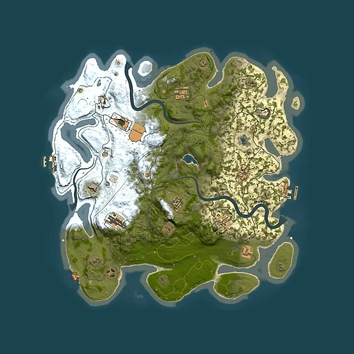 Rust map seed 1337, 4000x4000m top-down preview
