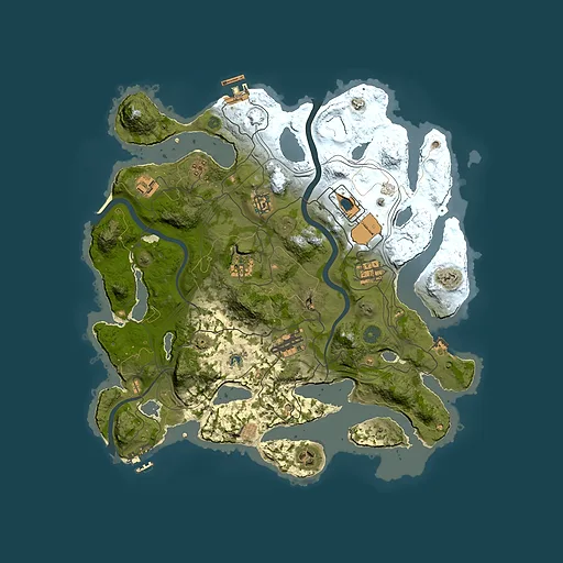 Rust map seed 2091468952, 3750x3750m top-down preview