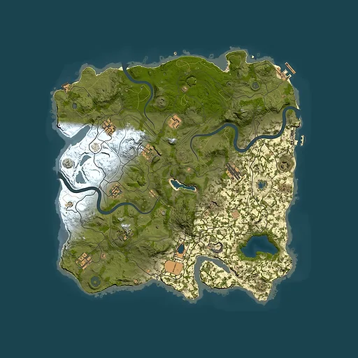 Rust map seed 2098719030, 4000x4000m top-down preview