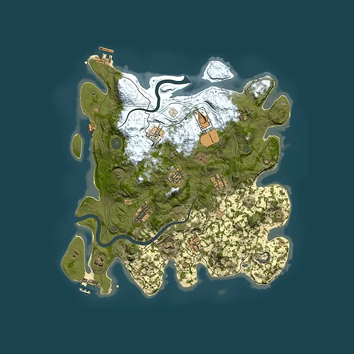 Rust map seed 1337, 3750x3750m top-down preview