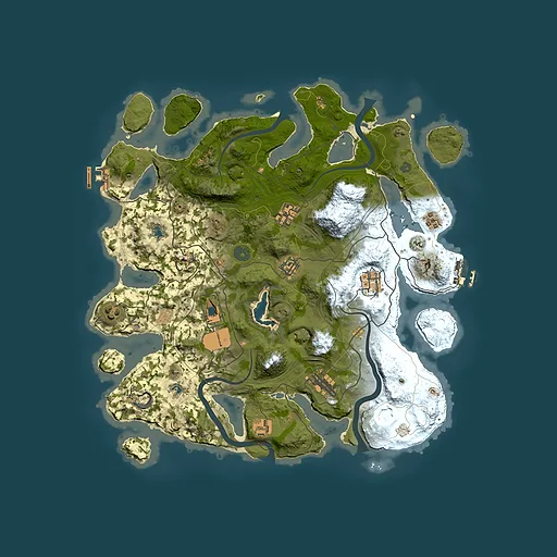 Rust map seed 1337, 4000x4000m top-down preview