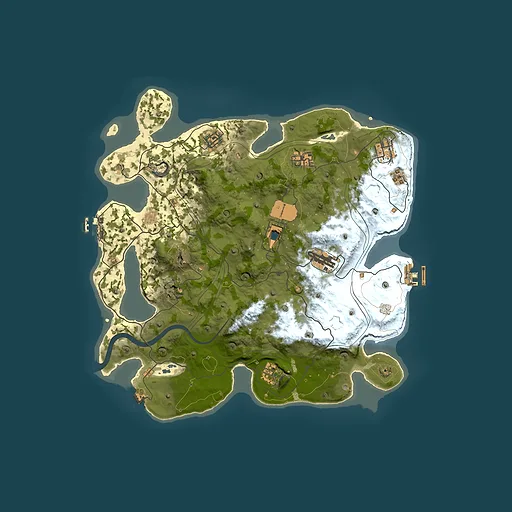 Rust map seed 1337, 3750x3750m top-down preview