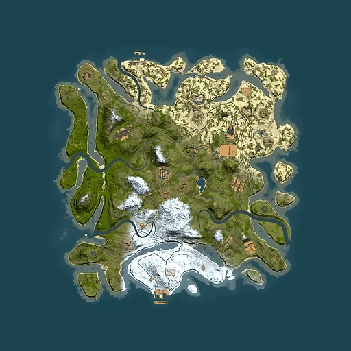 Rust map seed 1337, 4000x4000m top-down preview