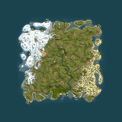 Rust map seed 1337, 5000x5000m top-down preview