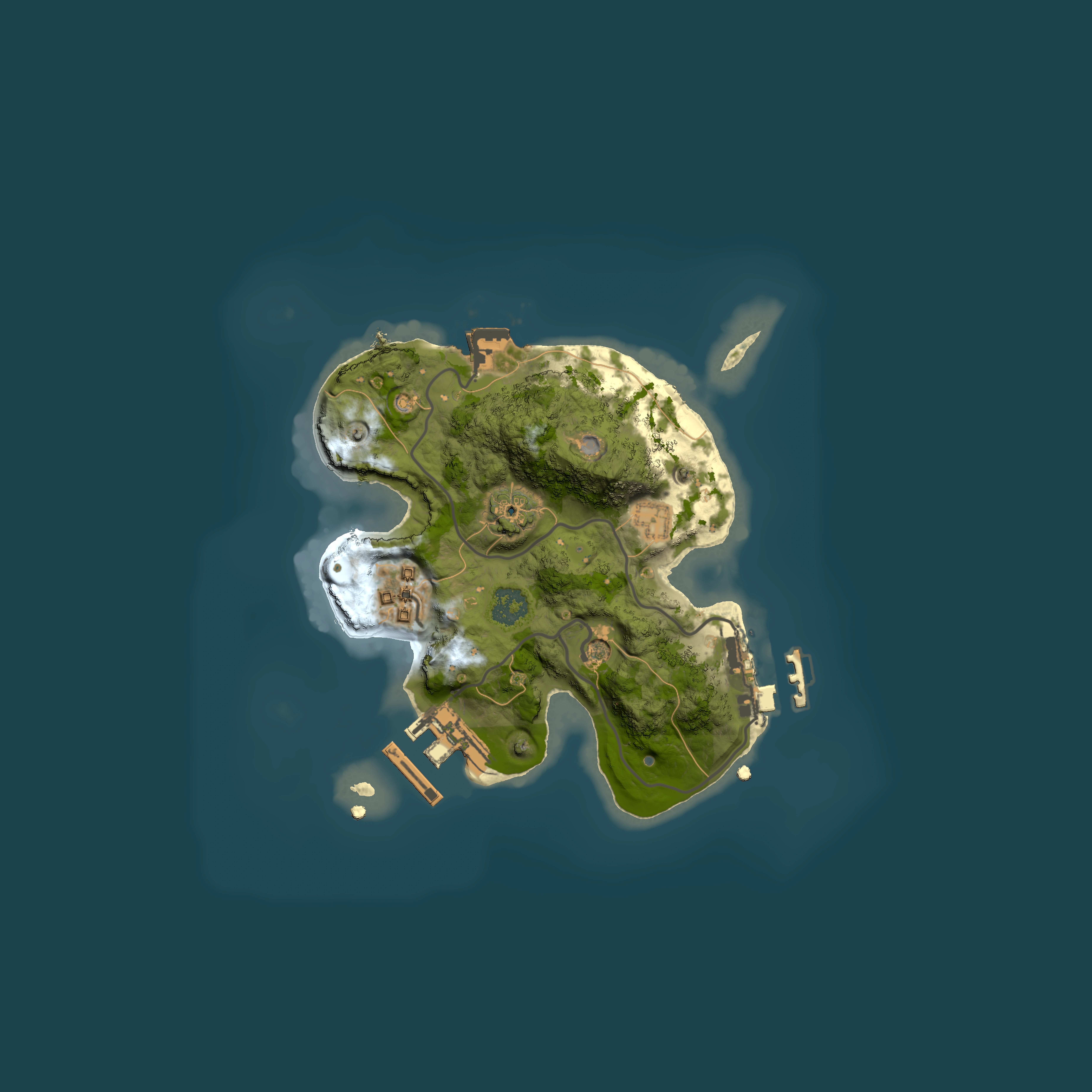 Full top-down render of Rust map seed 483194758, 2000x2000m