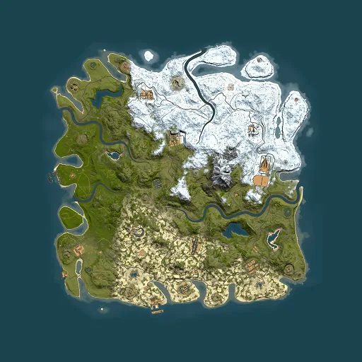 Rust map seed 1441109933, 5000x5000m top-down preview
