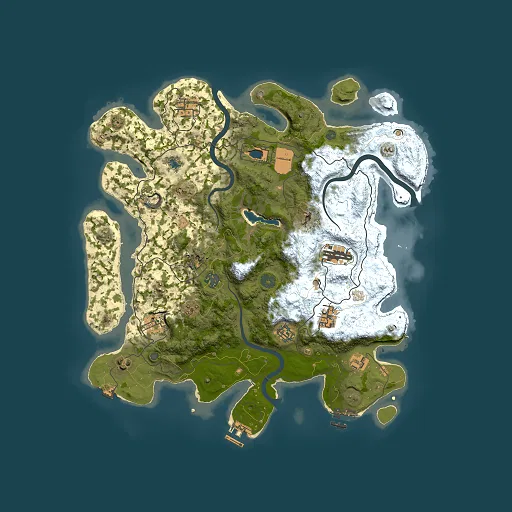 Rust map seed 1361108249, 4000x4000m top-down preview