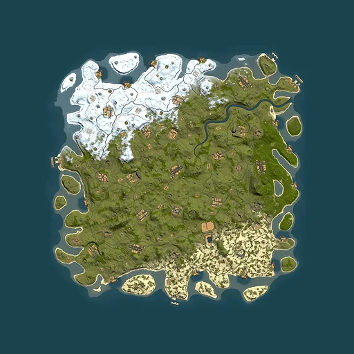 Rust map seed 1337, 5500x5500m top-down preview