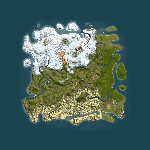 Rust map seed 673534266, 4300x4300m top-down preview