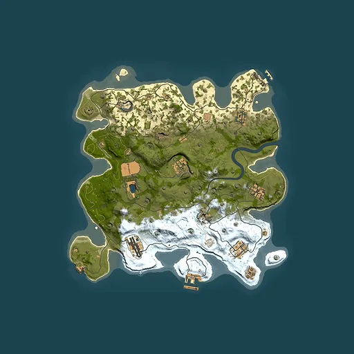 Rust map seed 1337, 3450x3450m top-down preview