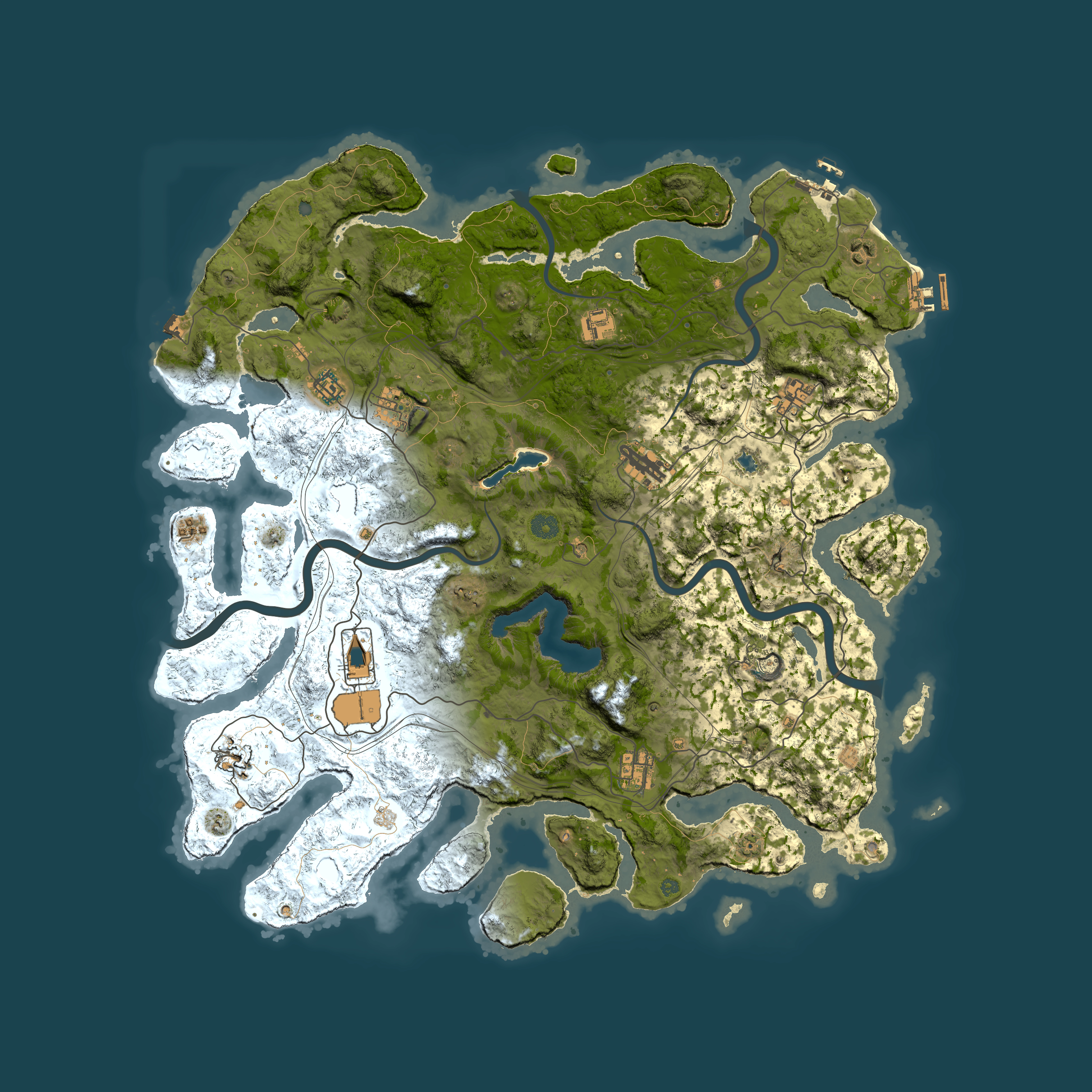 Full top-down render of Rust map seed 2062, 4750x4750m