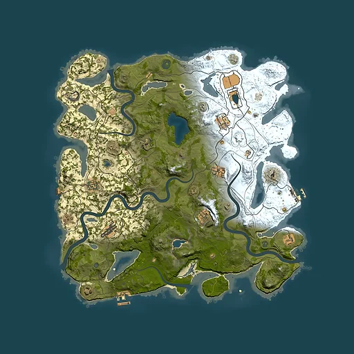 Rust map seed 1642, 4400x4400m top-down preview