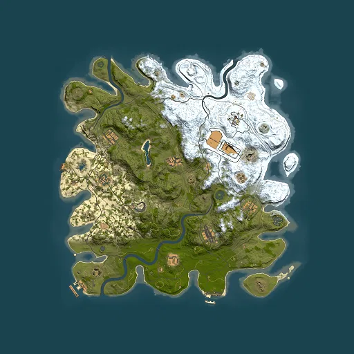 Rust map seed 0, 4250x4250m top-down preview