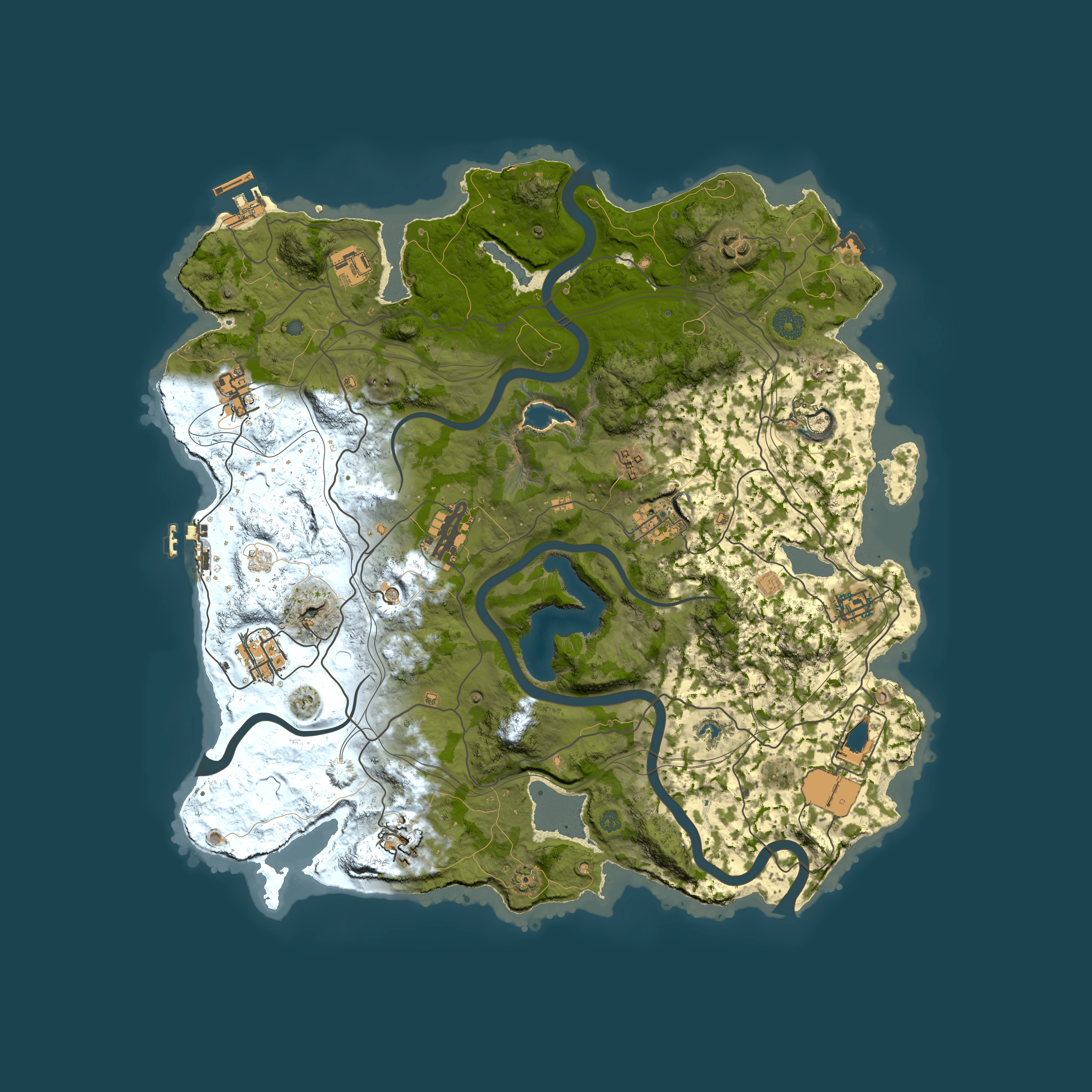 Full top-down render of Rust map seed 390518202, 4000x4000m