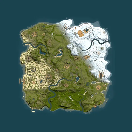 Rust map seed 1316534540, 4000x4000m top-down preview