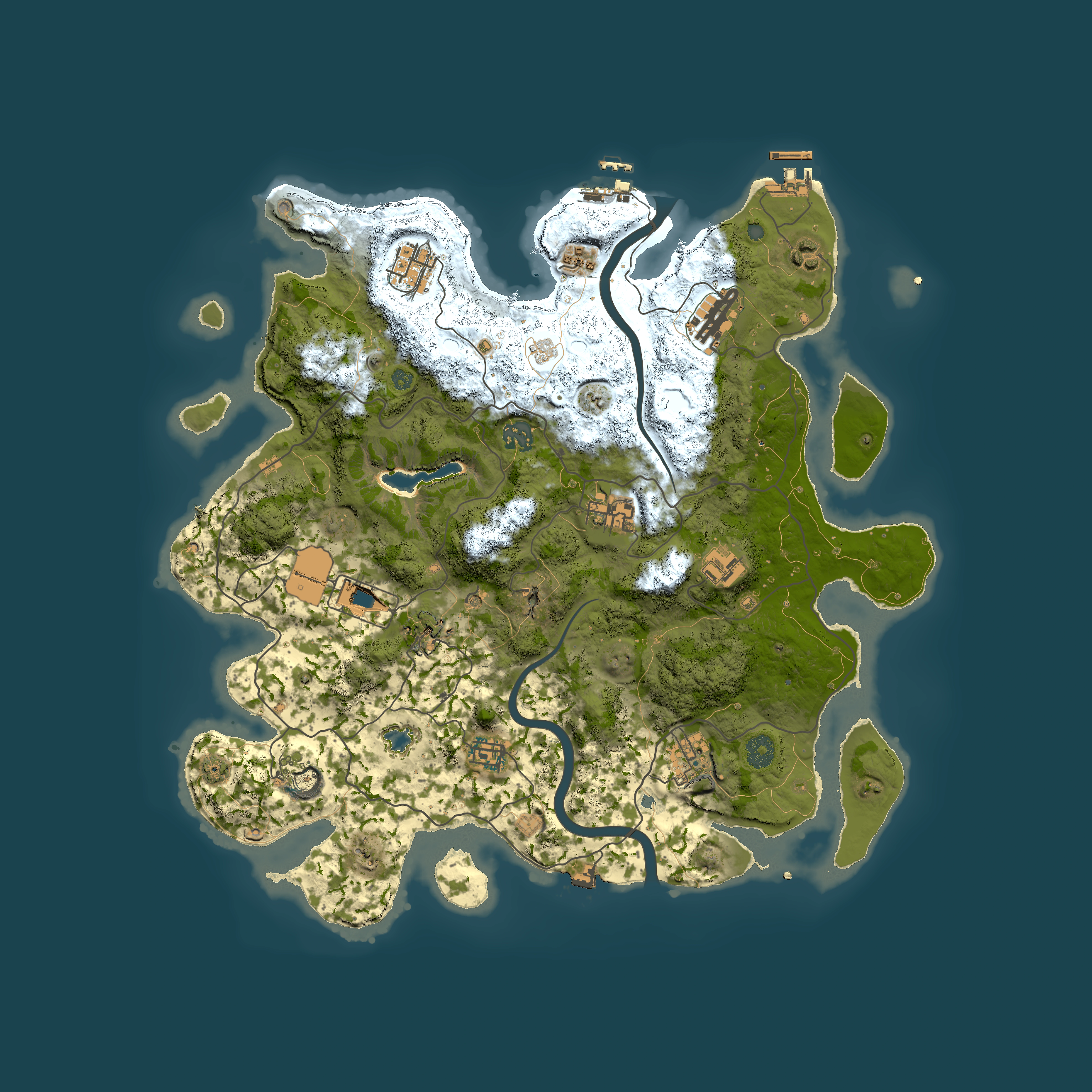 Full top-down render of Rust map seed 924836458, 4000x4000m