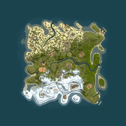Rust map seed 1337, 3500x3500m top-down preview