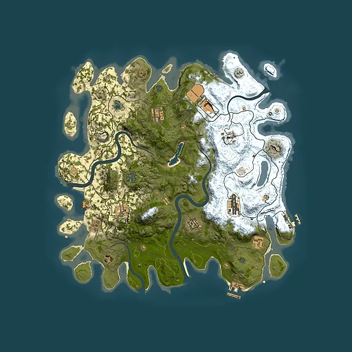 Rust map seed 1435956065, 4000x4000m top-down preview