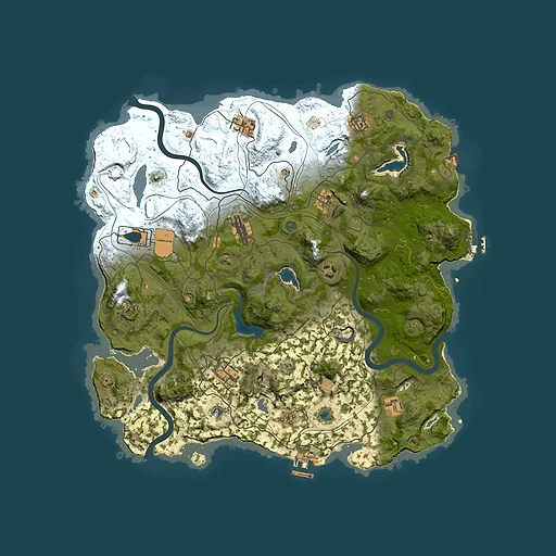 Rust map seed 2124785872, 4000x4000m top-down preview