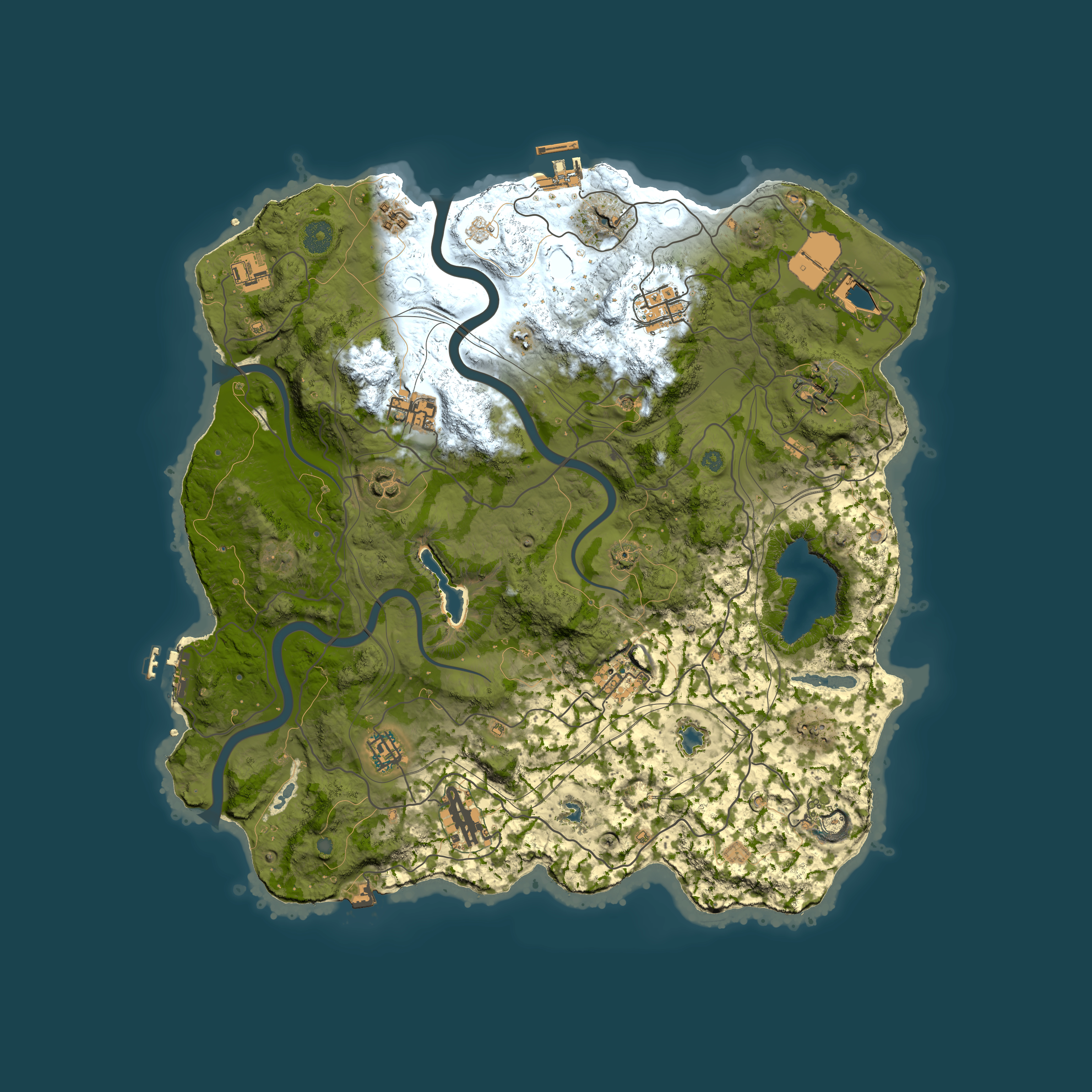 Full top-down render of Rust map seed 1413798396, 4000x4000m