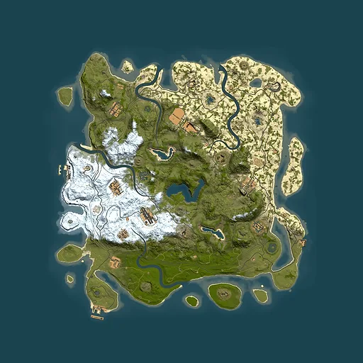 Rust map seed 1061132009, 4500x4500m top-down preview