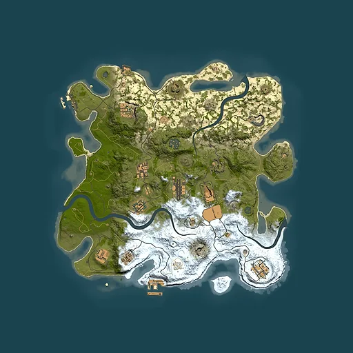 Rust map seed 1353543382, 3700x3700m top-down preview