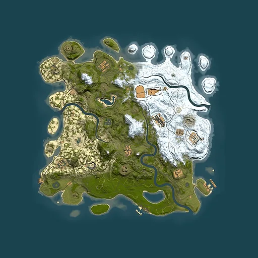 Rust map seed 0, 4250x4250m top-down preview