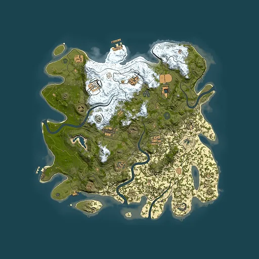 Rust map seed 887828488, 4250x4250m top-down preview