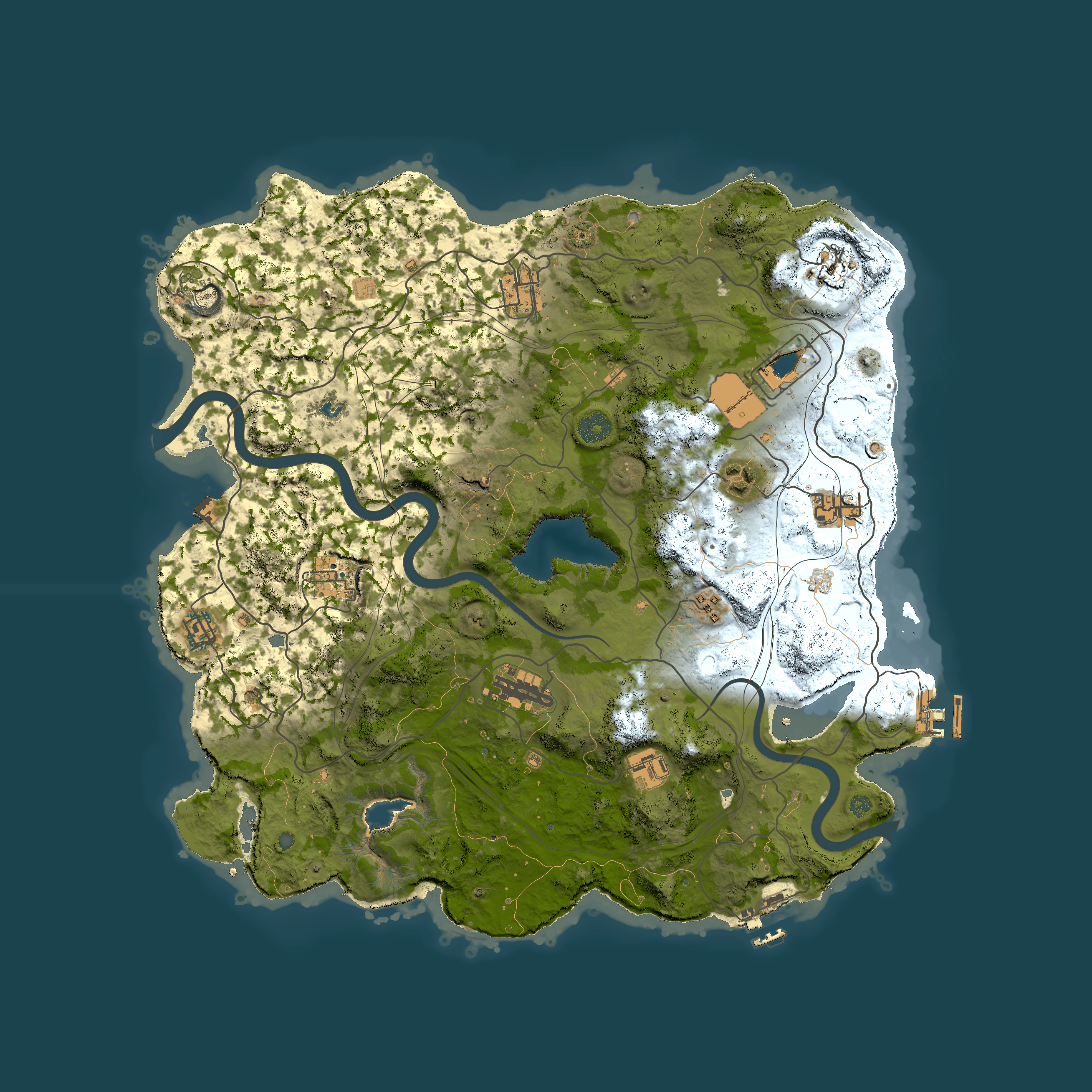 Full top-down render of Rust map seed 1770976568, 4000x4000m