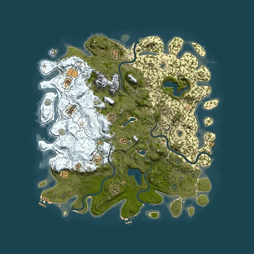 Rust map seed 2041733321, 5000x5000m top-down preview