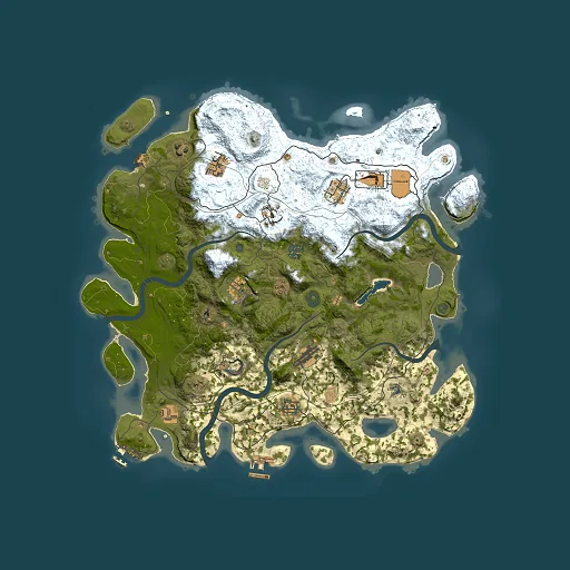 Rust map seed 0, 4250x4250m top-down preview