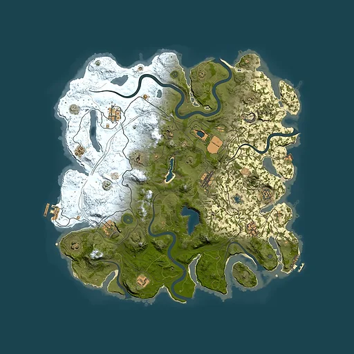 Rust map seed 2066, 4250x4250m top-down preview