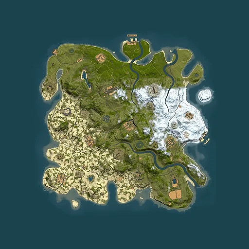 Rust map seed 304626451, 4000x4000m top-down preview