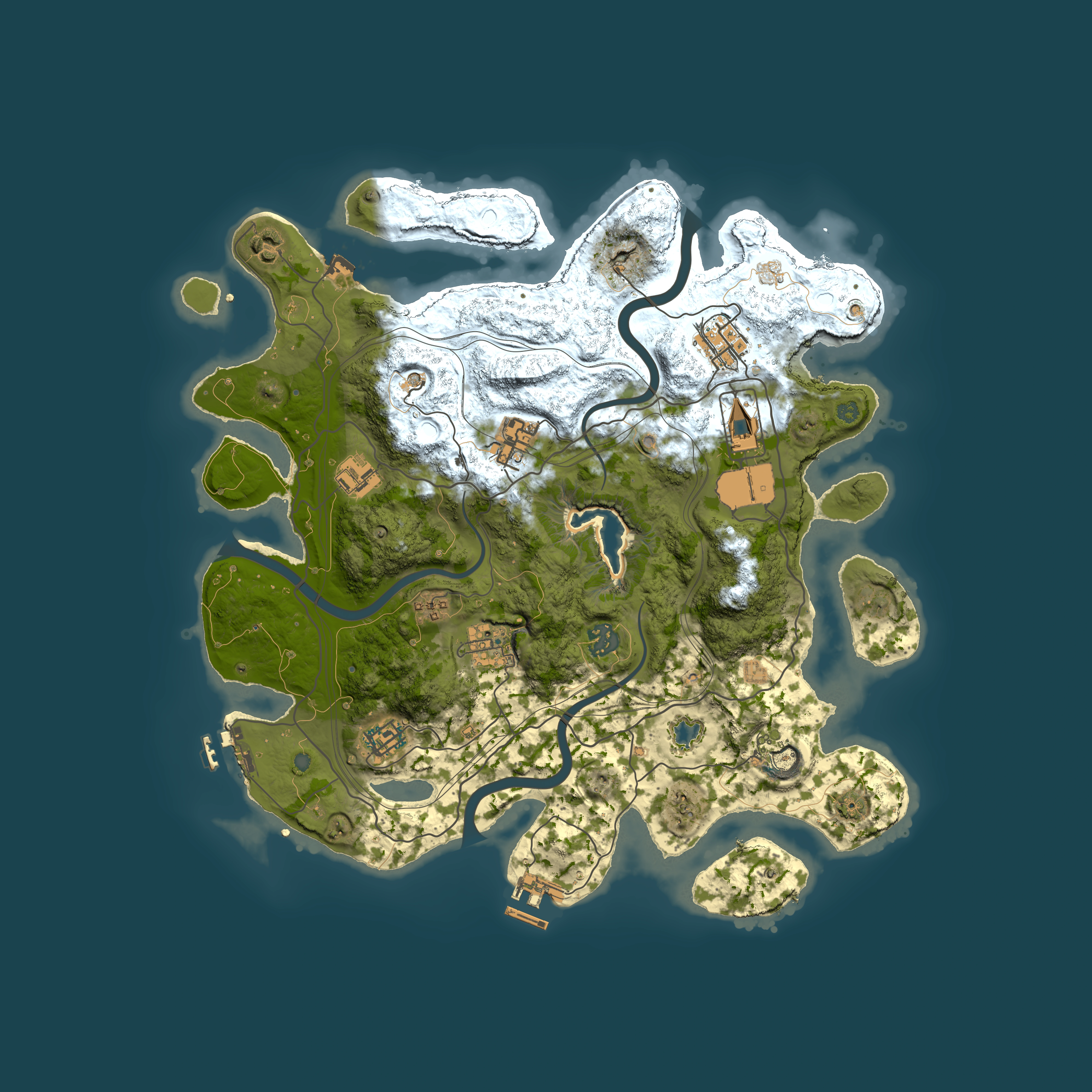 Full top-down render of Rust map seed 532770966, 3800x3800m