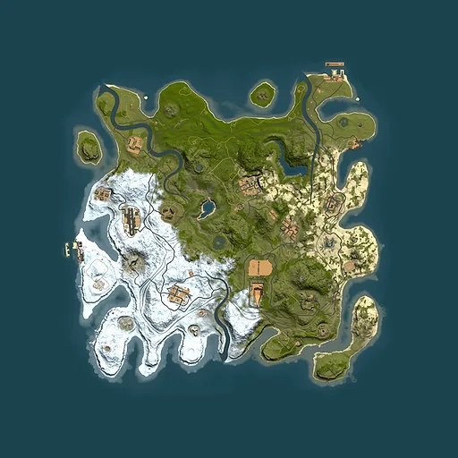 Rust map seed 1510458388, 3850x3850m top-down preview