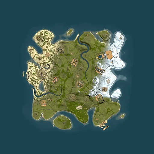 Rust map seed 1337, 3500x3500m top-down preview