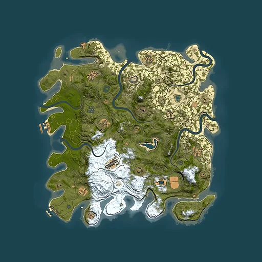 Rust map seed 0, 4250x4250m top-down preview