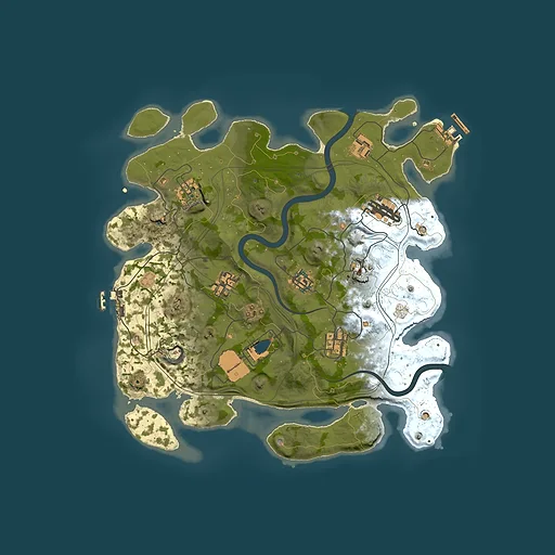 Rust map seed 1112022, 3500x3500m top-down preview