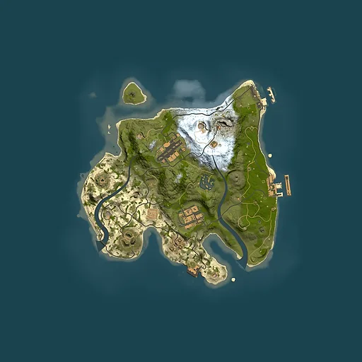 Rust map seed 764953155, 2500x2500m top-down preview