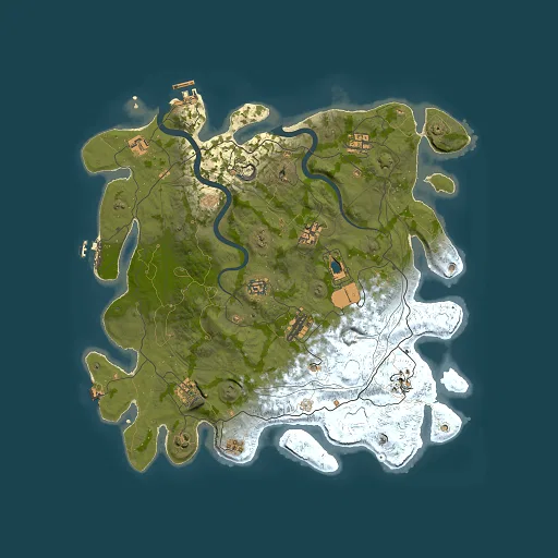 Rust map seed 1337, 4000x4000m top-down preview