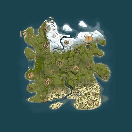 Rust map seed 1337, 3500x3500m top-down preview