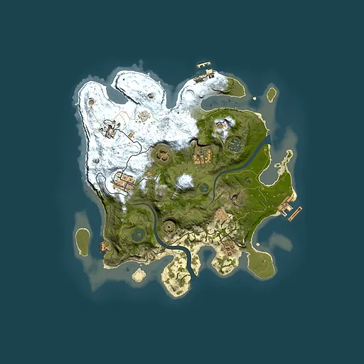 Rust map seed 736530781, 3000x3000m top-down preview