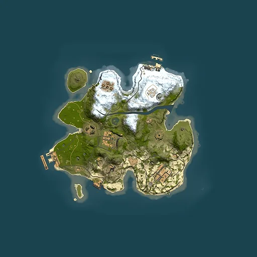 Rust map seed 10065940, 2500x2500m top-down preview