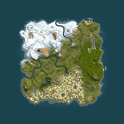 Rust map seed 1495209433, 3750x3750m top-down preview