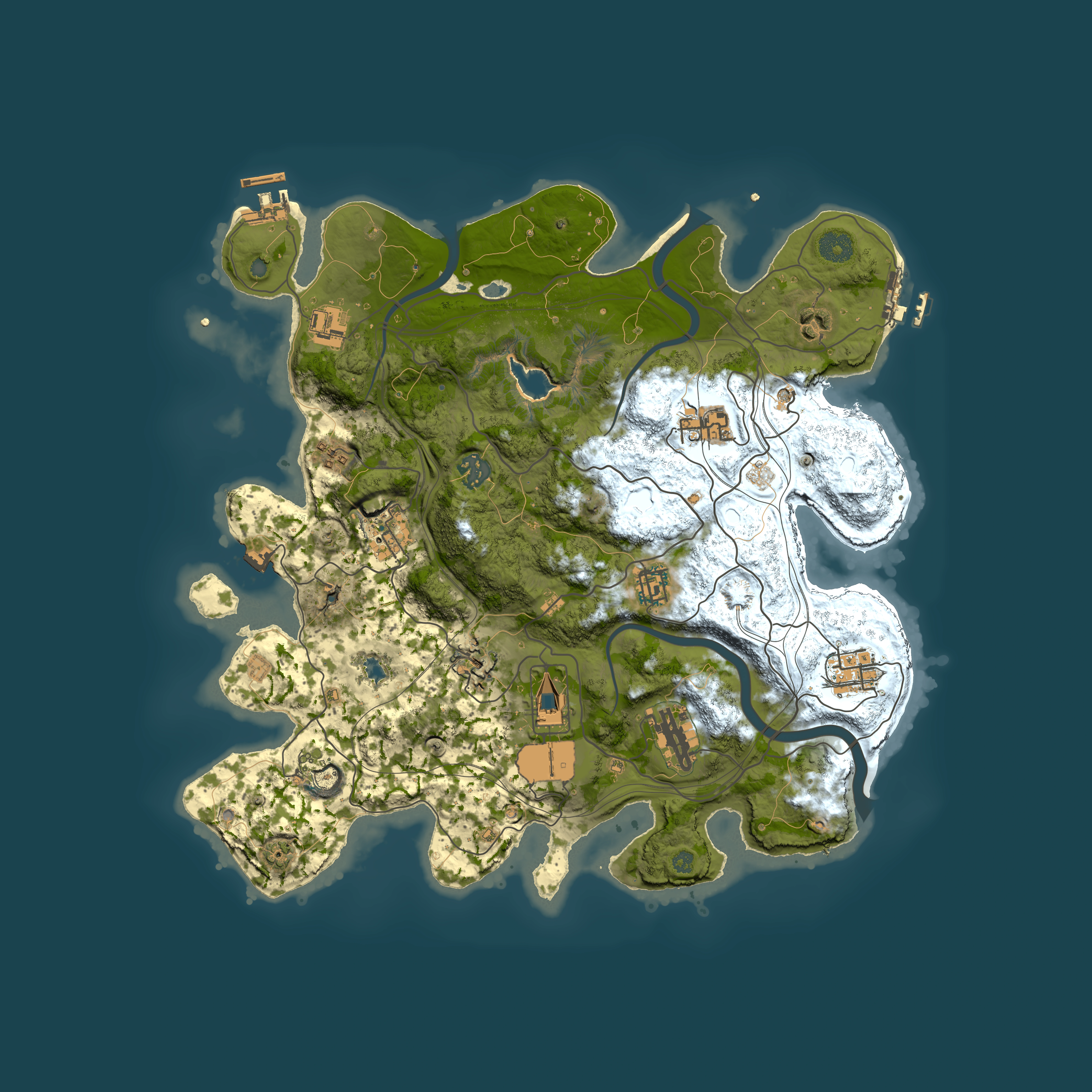 Full top-down render of Rust map seed 1155153760, 3800x3800m
