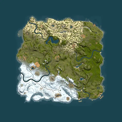 Rust map seed 1045337651, 4500x4500m top-down preview