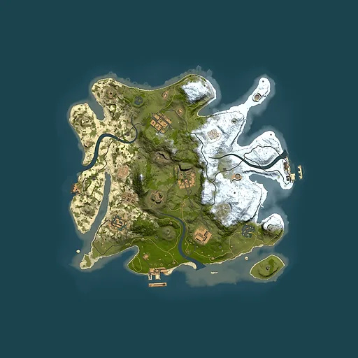 Rust map seed 690760032, 3000x3000m top-down preview