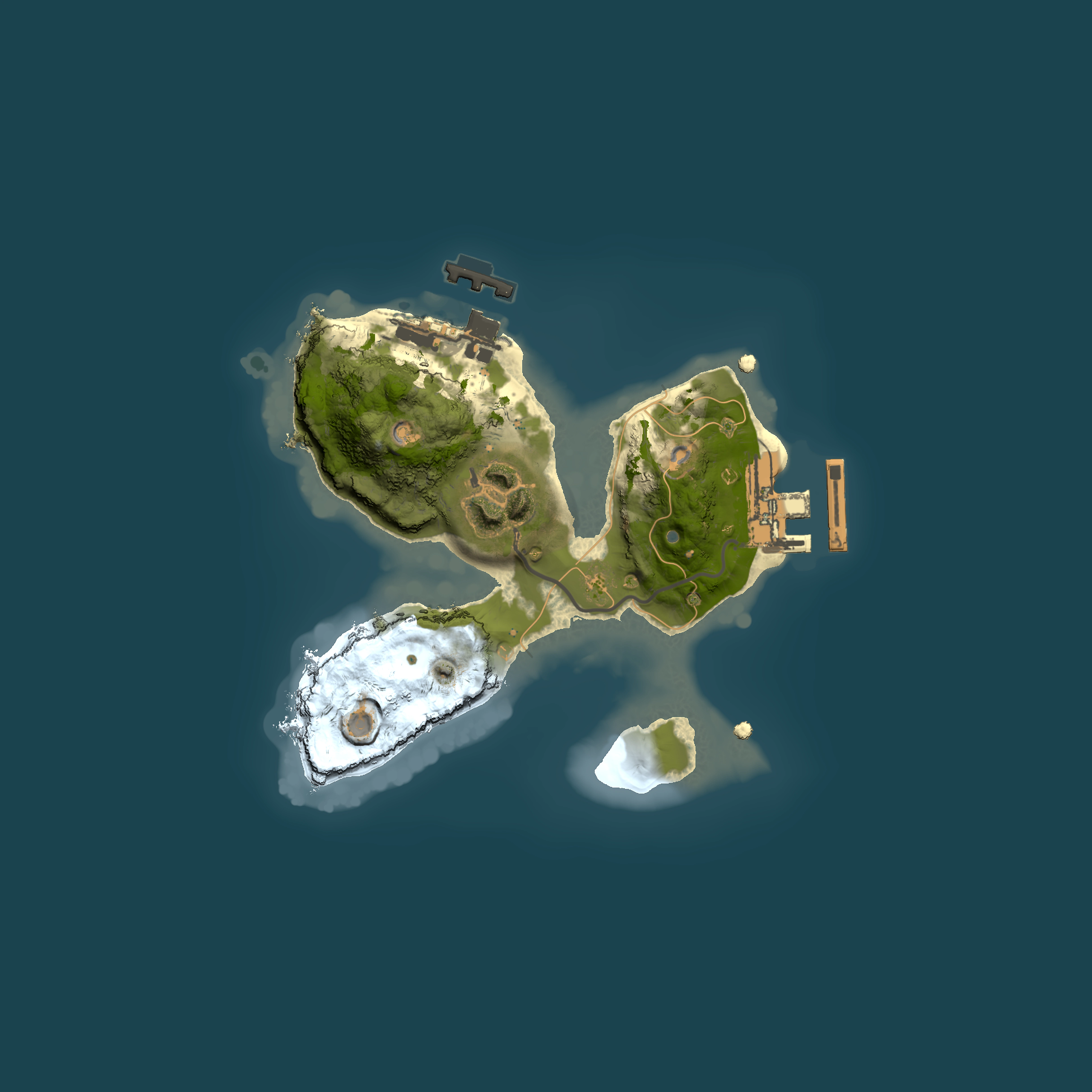 Full top-down render of Rust map seed 99310457, 1500x1500m